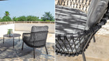 Set Abel n. 1 Sofa + Nr. 2 Sessel + Nr. 1 Couchtisch für draußen