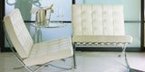 Barcelona Fauteuil avec revêtement en cuir noir (available earlier)