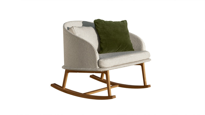 Cleo Soft Wood fauteuil à bascule pour l'extérieur NEW