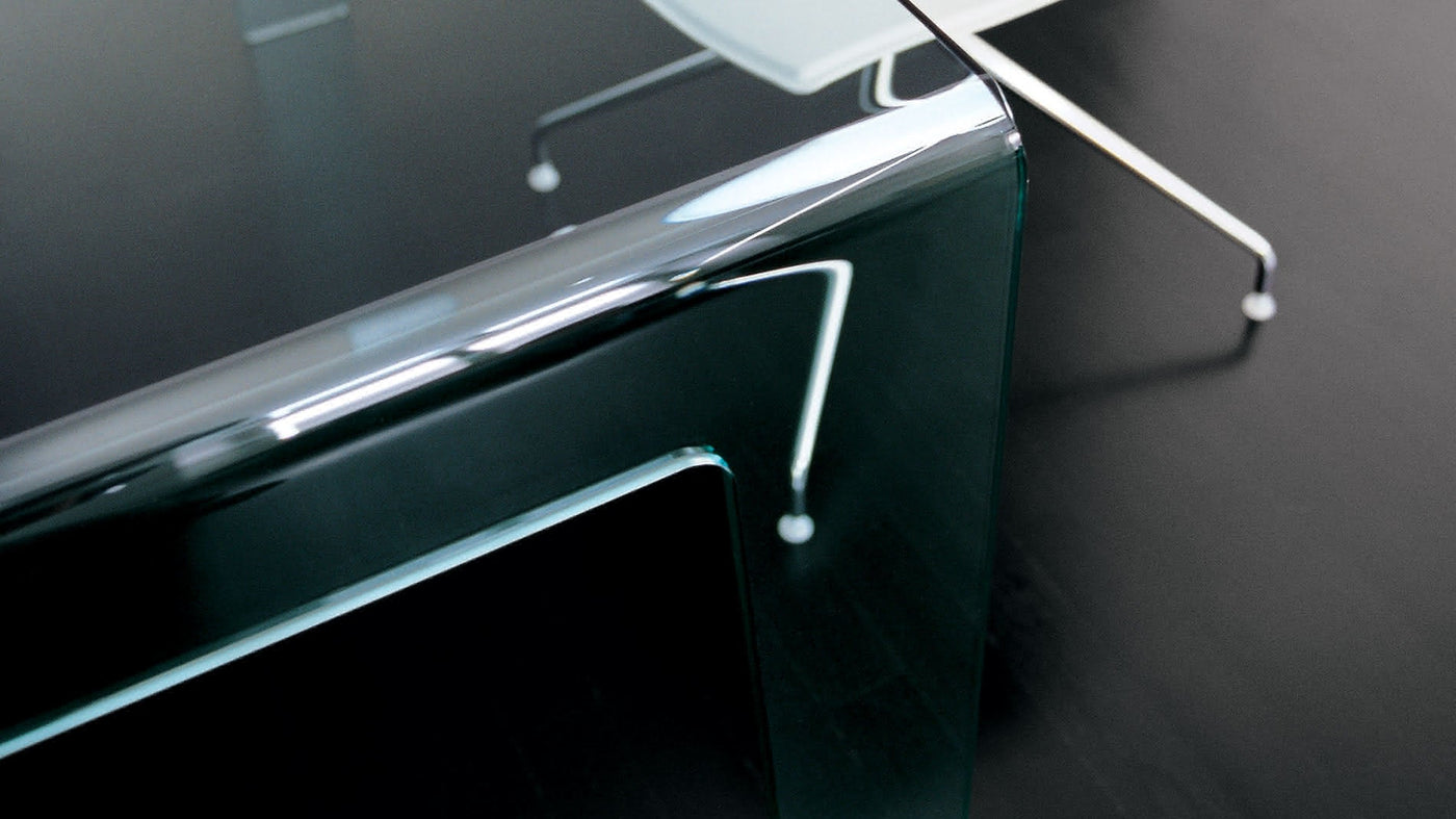 FROG Table avec verre bombé