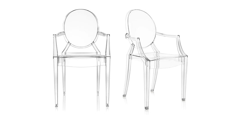 SET 2 Louis Ghost Petit Fauteuil by Kartell