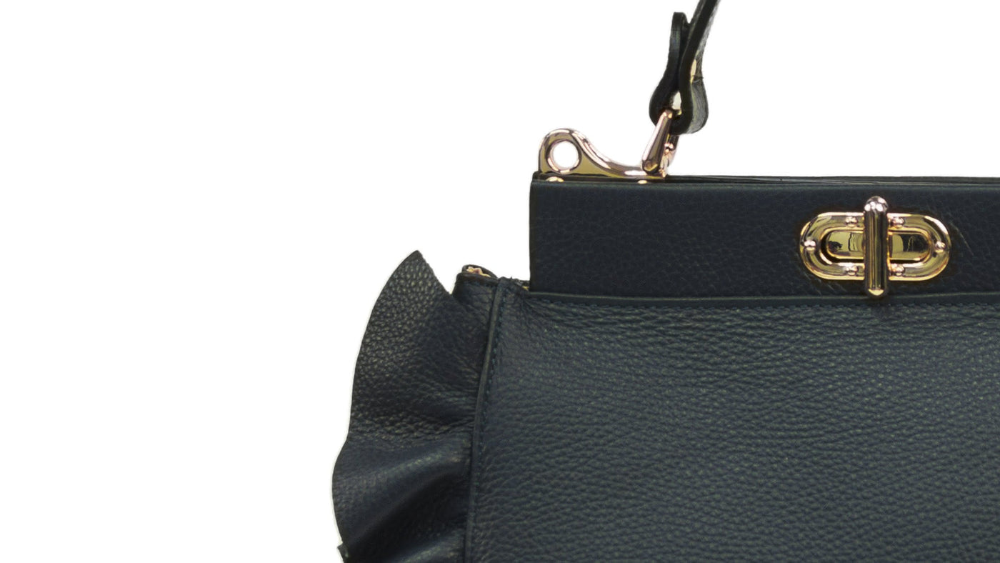 Sac à main LELA en cuir avec bandoulière