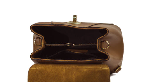 Sac à main et à bandoulière INA en cuir et suède