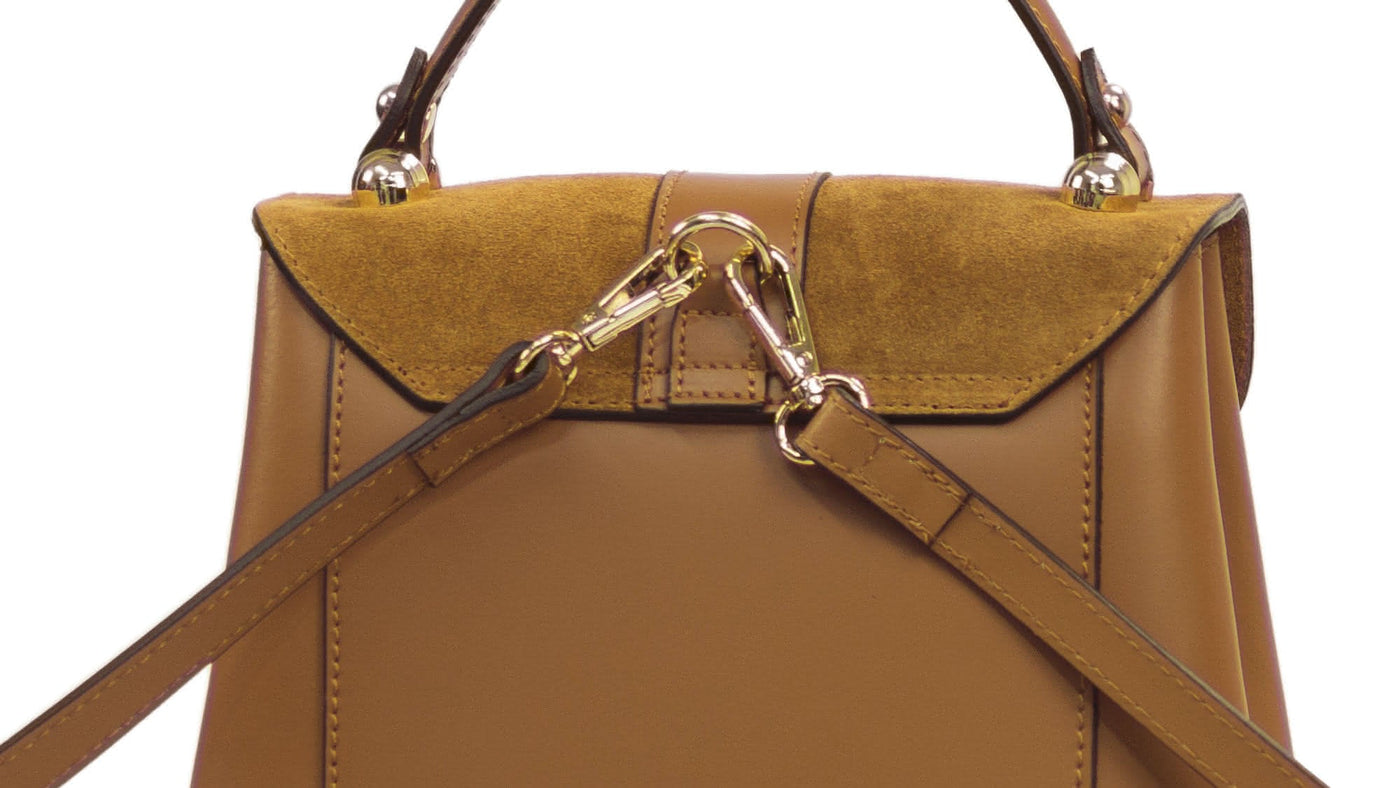 Sac à main et à bandoulière INA en cuir et suède