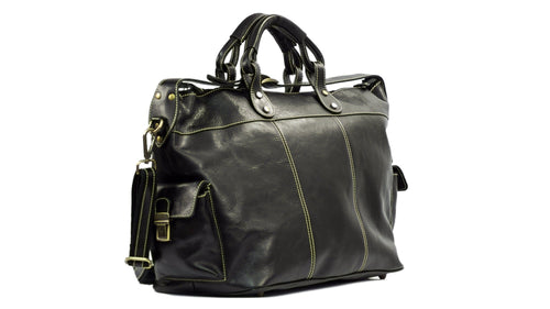 Sac de voyage PUNSO en cuir avec poches latérales