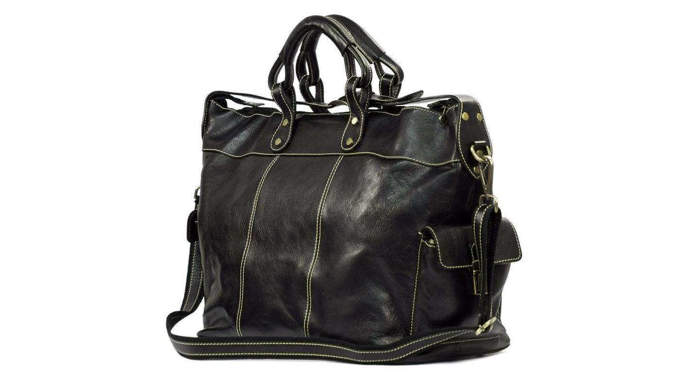 Sac de voyage PUNSO en cuir avec poches latérales