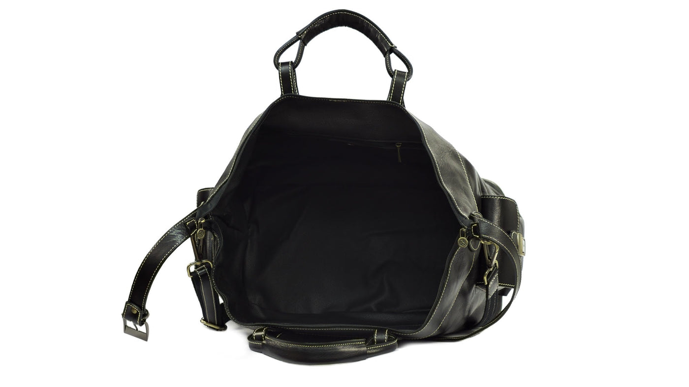 Sac de voyage PUNSO en cuir avec poches latérales