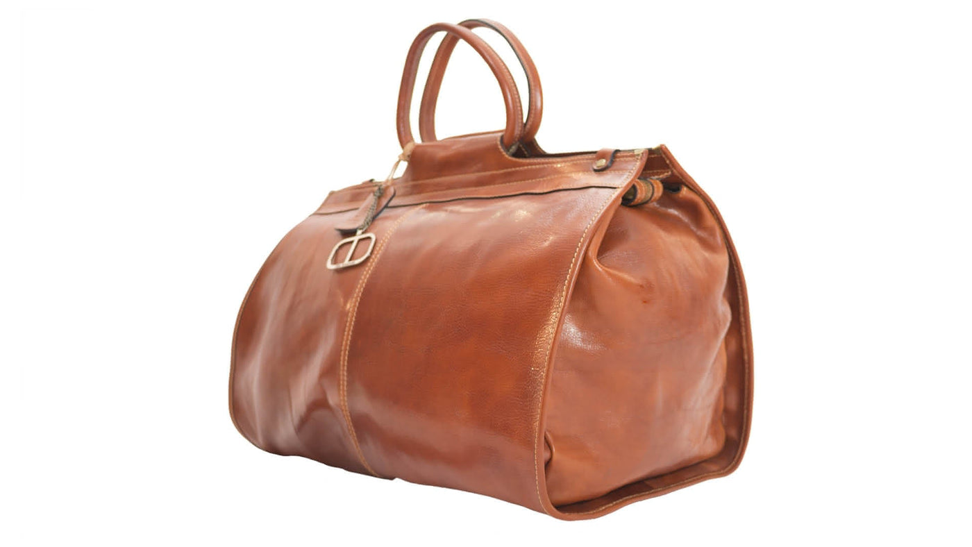 Sac de voyage REVIA en cuir avec bandoulière