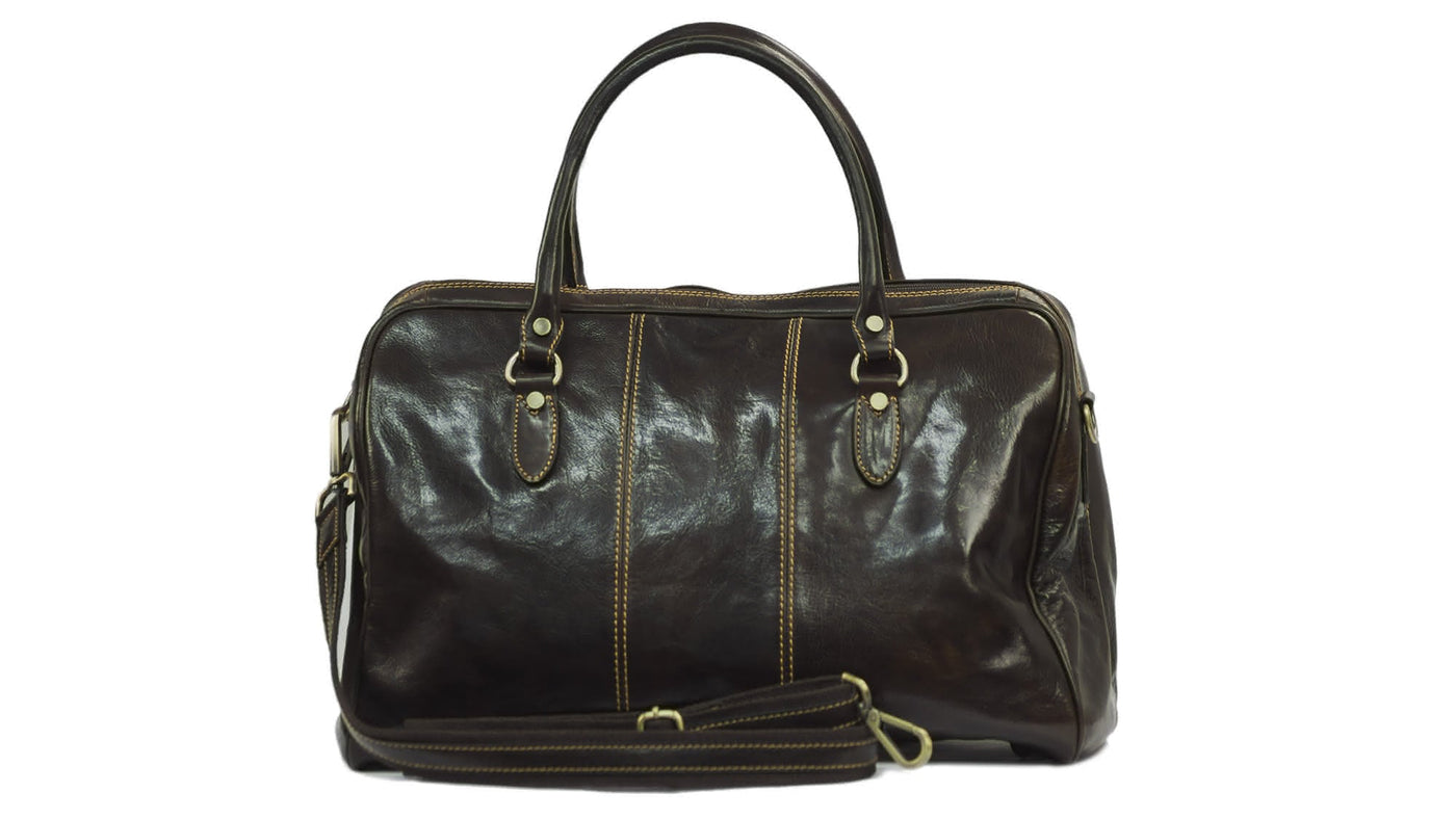 Sac de voyage TESTO en cuir avec bandoulière