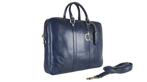 Serviette en cuir DESSE avec bandoulière amovible