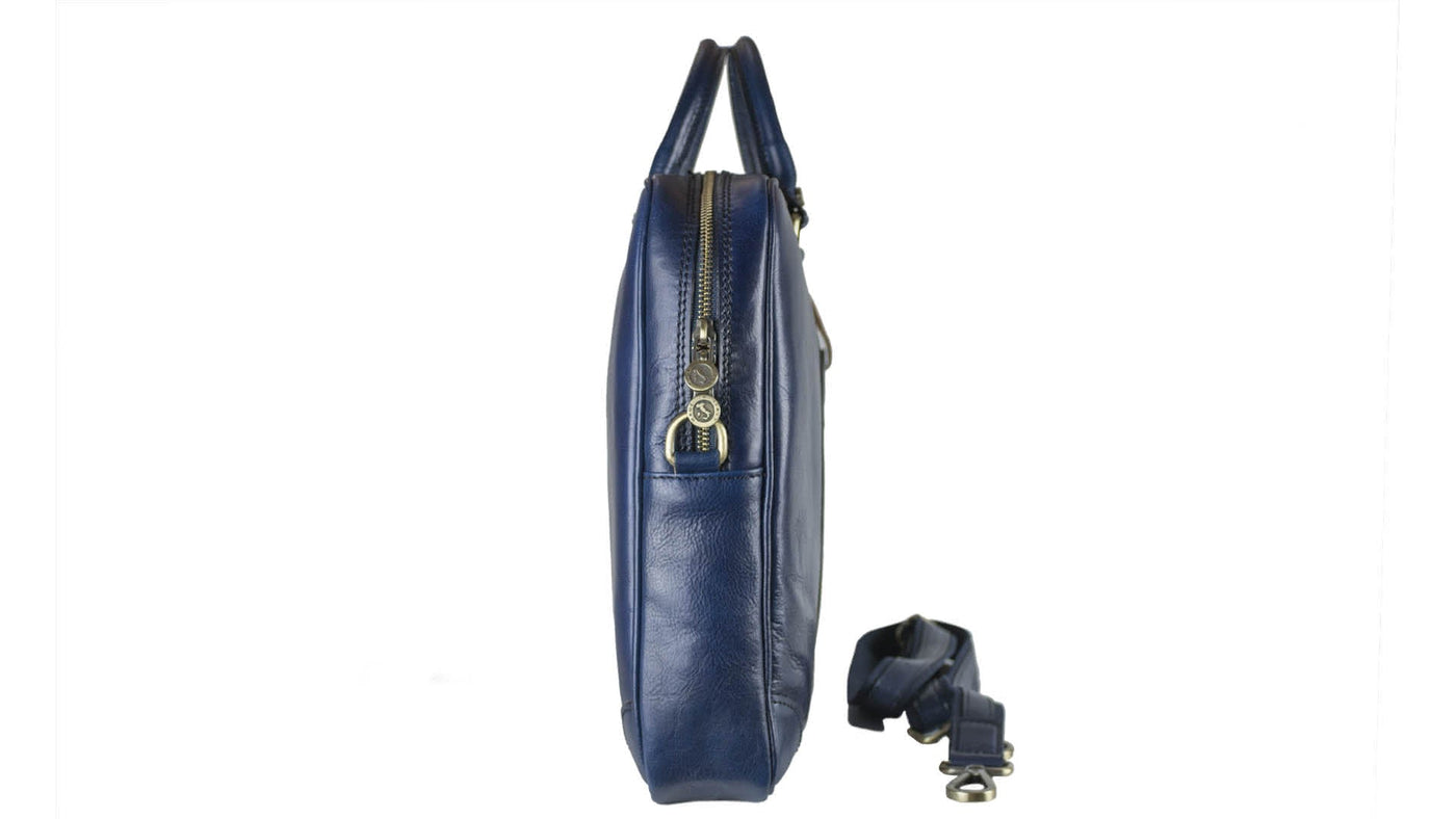 Serviette en cuir DESSE avec bandoulière amovible