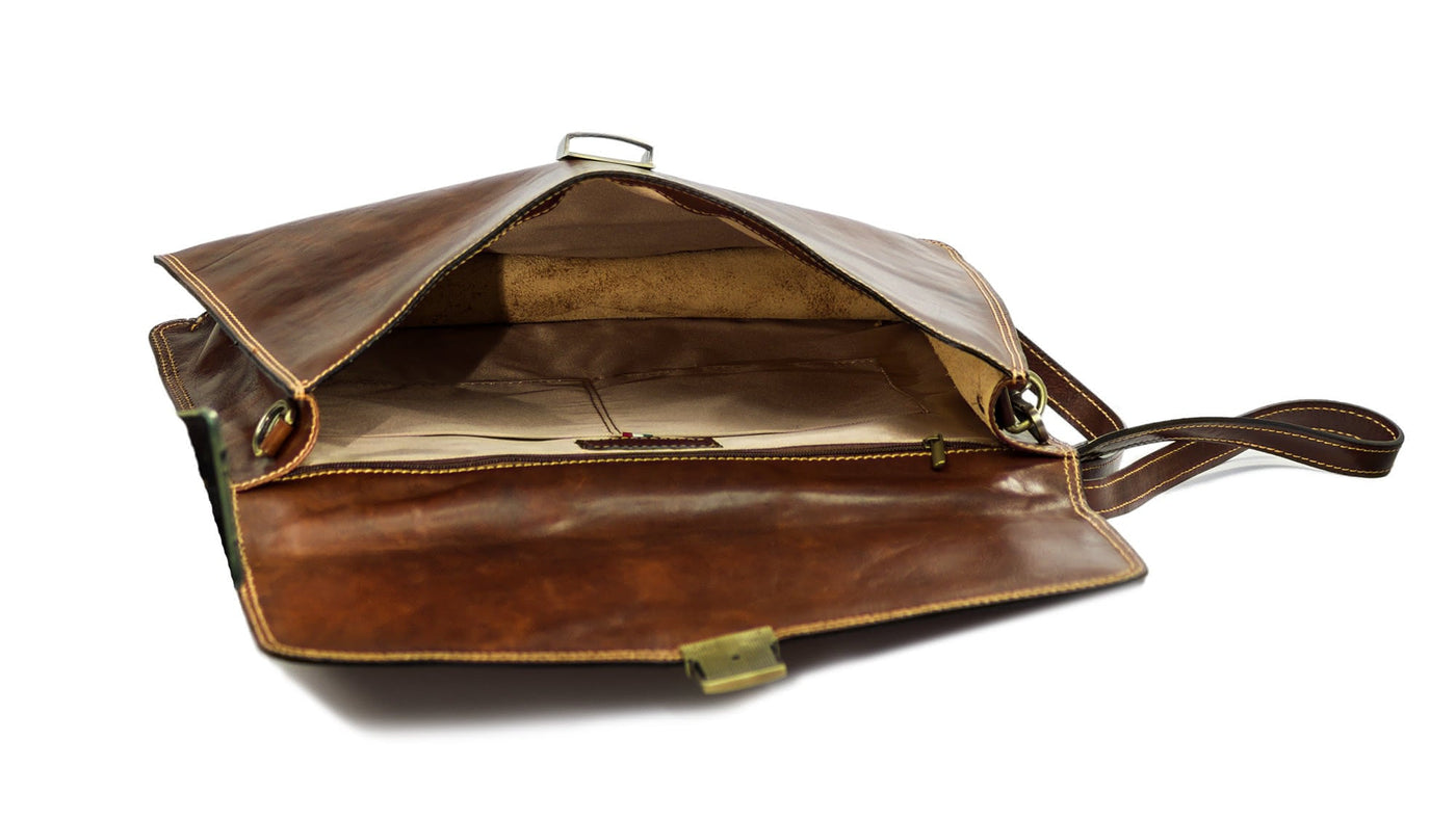 Serviette en cuir RUIMO avec bandoulière amovible