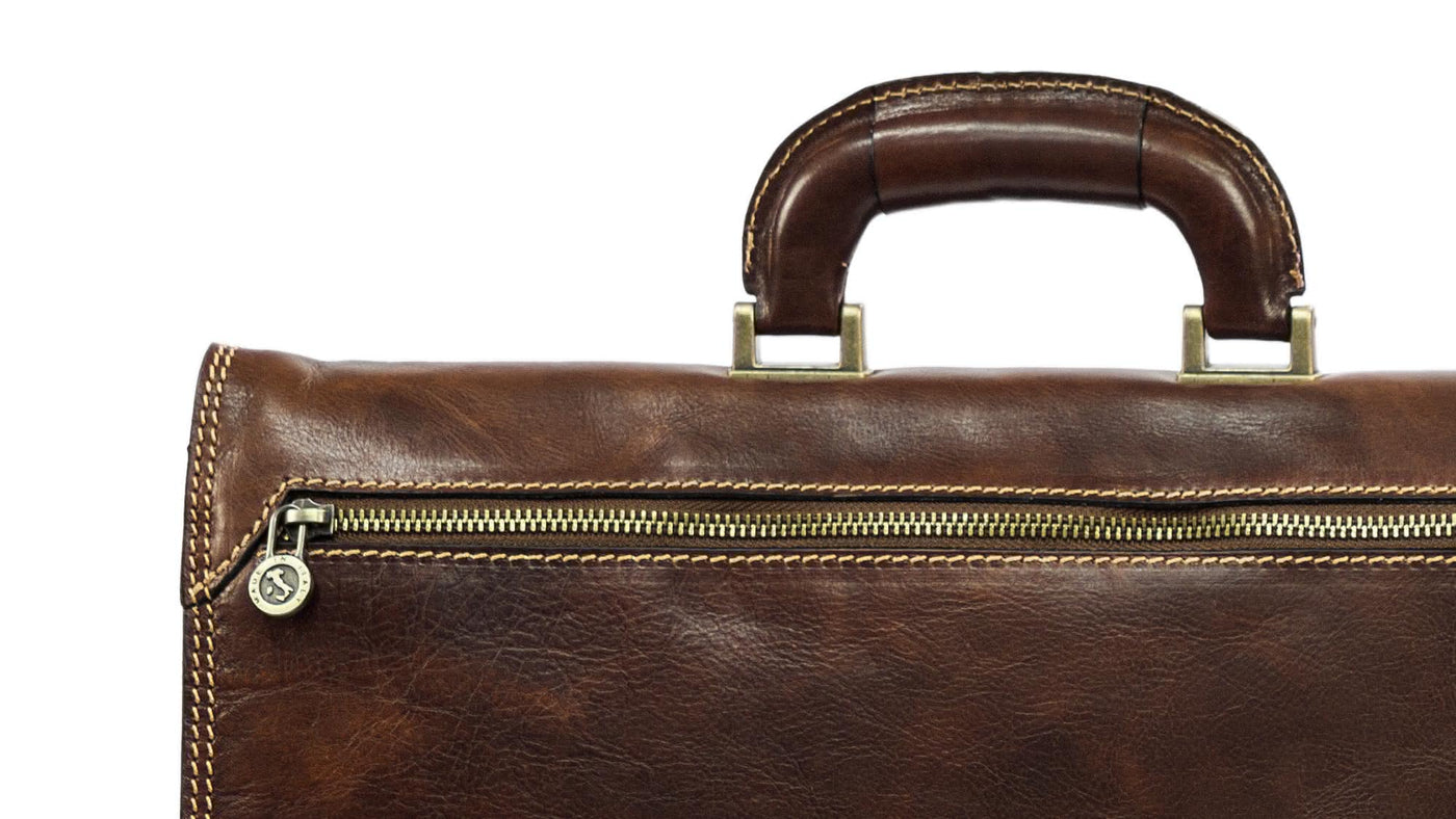 Serviette en cuir RUIMO avec bandoulière amovible