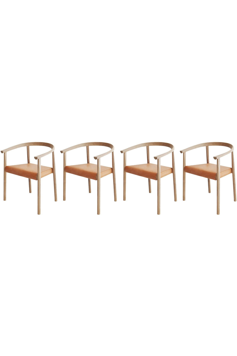 Set de 4 Tokyo chaises avec coque en bois