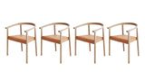 Set de 4 Tokyo chaises avec coque en bois