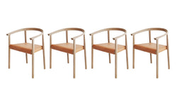 Set de 4 Tokyo chaises avec coque en bois