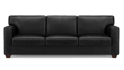 Sofa 3 places avec revêtement en cuir ou en tissu