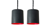 Set 2 Bin Lavagna Suspension Lampe