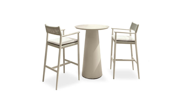 Dolcevita Alu bar set: table + 2 stools