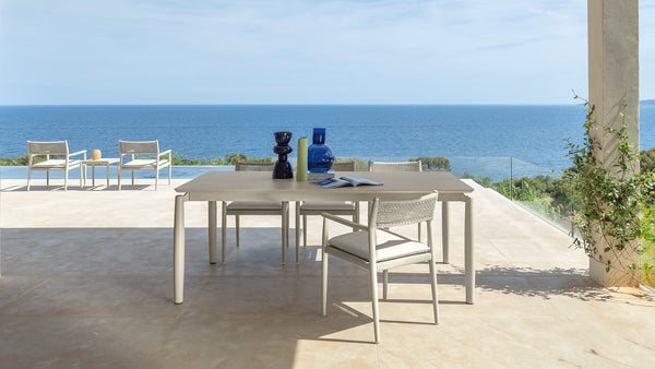Dolcevita Alu set: extendable dining table + n. 4 chairs