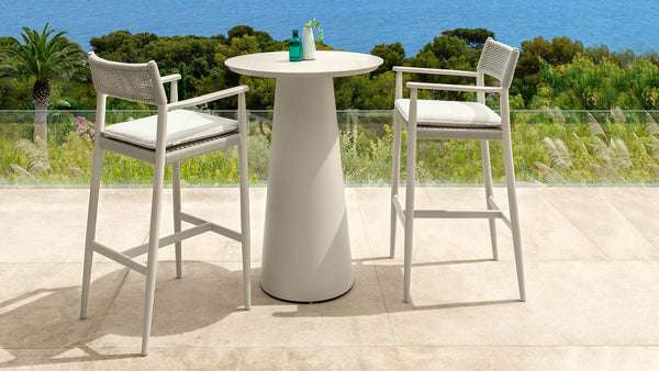 Dolcevita Alu bar set: table + 2 stools