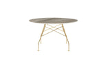 Glossy round table by Kartell