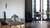 Glossy round table by Kartell