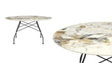 Glossy round table by Kartell