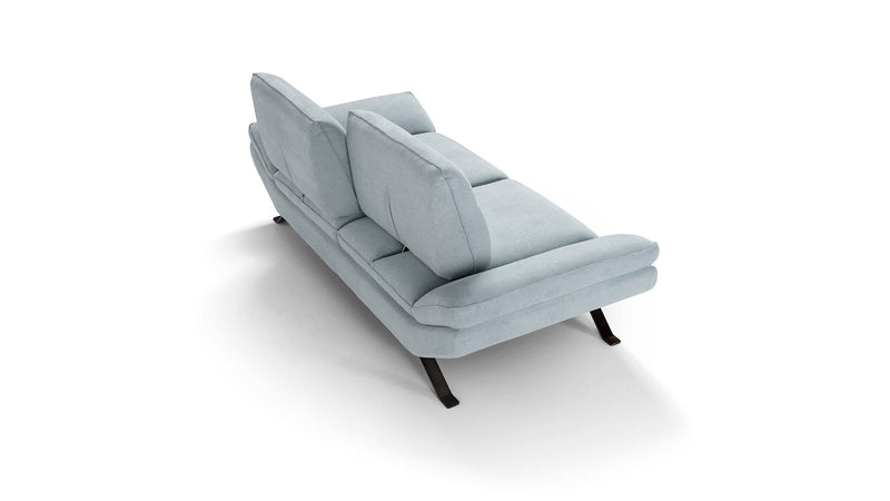 Luna 2-3 seater sofa with backrest equipped with sliding mechanism