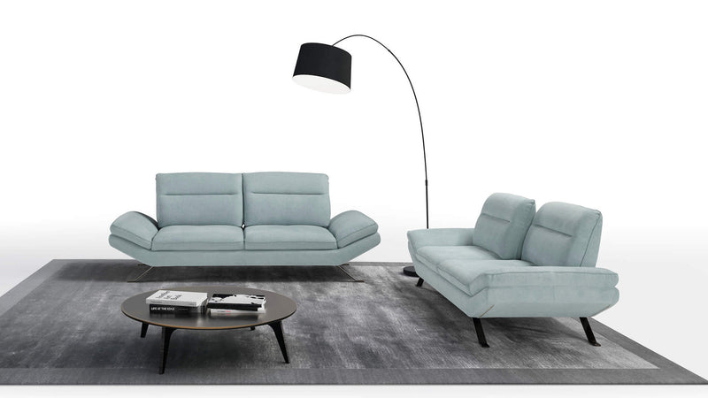 Luna 2-3 seater sofa with backrest equipped with sliding mechanism