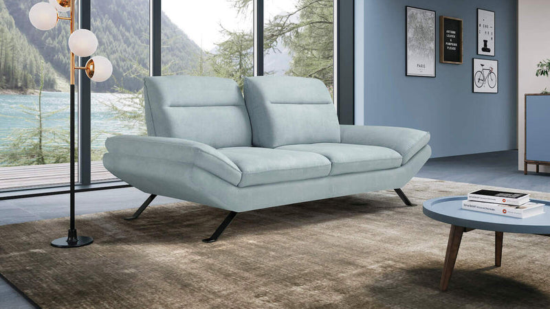 Luna 2-3 seater sofa with backrest equipped with sliding mechanism