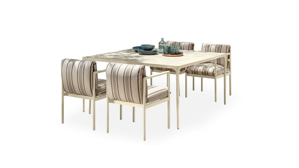 Nalu set: dining table + n. 4 chairs