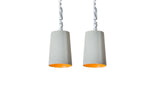 Set 2 Paint Cemento Suspension Lampe