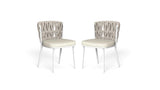 Set 2 Swipe outdoor dining chair