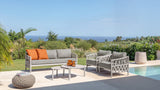 Tess-Set: 1 Sofa + 2 Sessel + 2 Outdoor-Couchtische