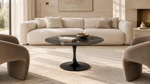 Tulip Table basse plateau en marbre Sahara