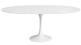 Mesa extensible ovalada TULIP con tablero laminado