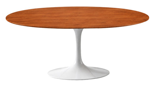 Tulip oval table à manger plateau en bois
