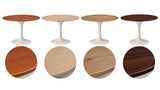 Mesa de comedor ovalada Tulip con tablero de madera