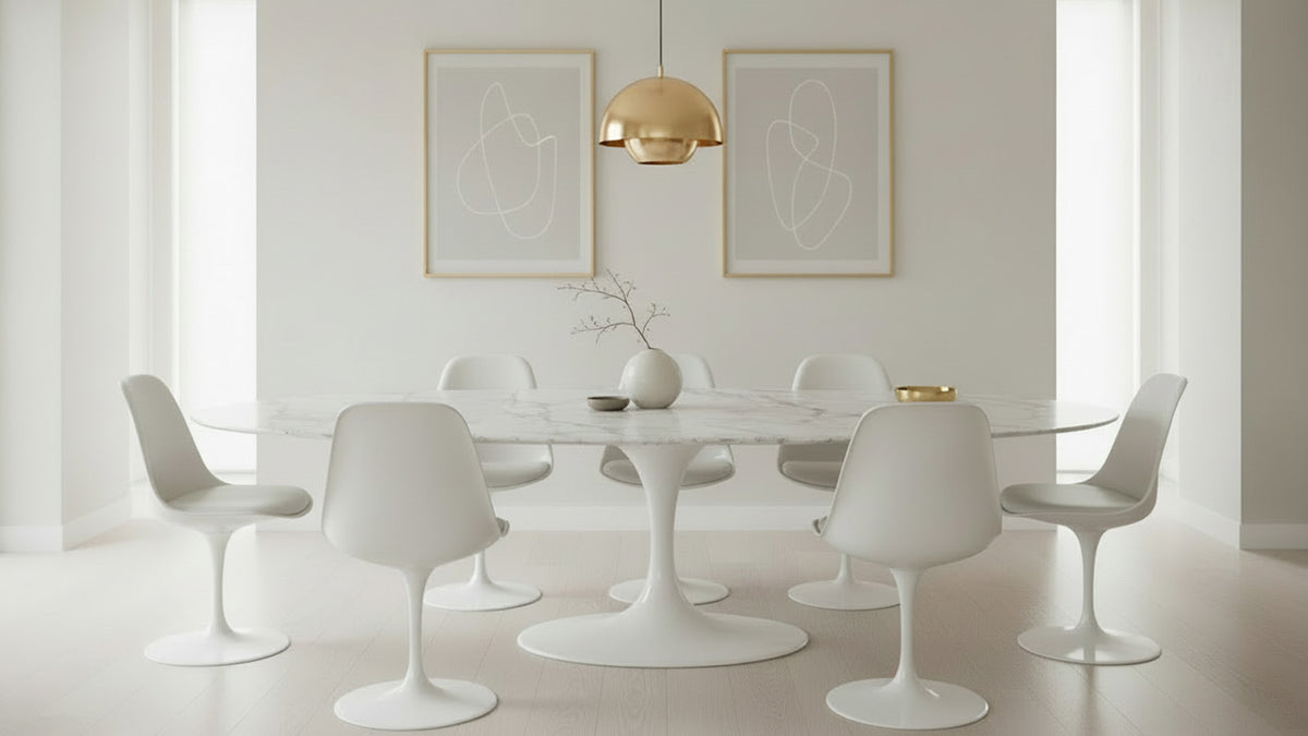 Table Tulip oval XL et en marbre