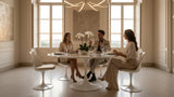 TULIP Round table extensible plateau en laminé